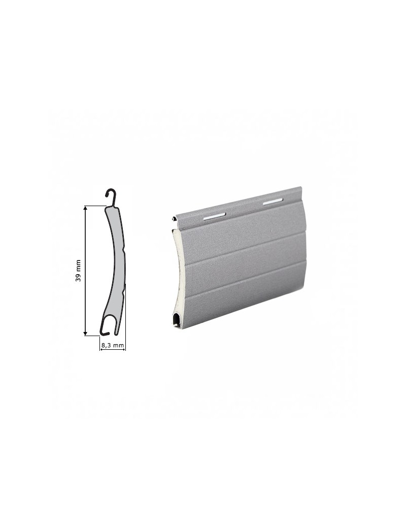 Echantillon lame volet roulant ALU 39mm