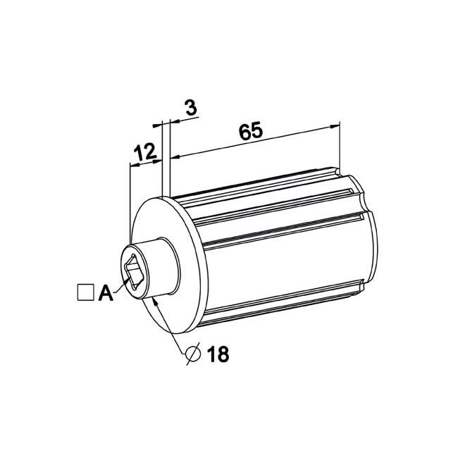 Embout ZF 45 - Palier D18 / Carré 8 schema