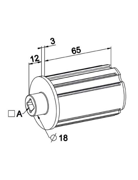 Embout ZF 45 - Palier D18 / Carré 8 schema