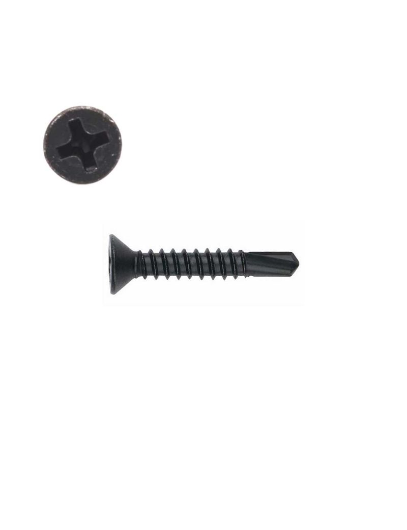 Lot de 20 - Vis autoperceuse à tête fraisée Noire 3,5 x 13