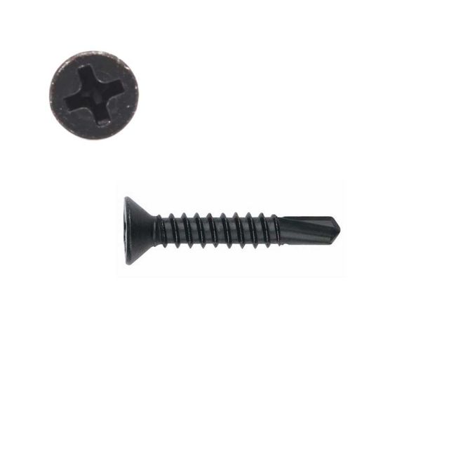 Lot de 20 - Vis autoperceuse à tête fraisée Noire 3,5 x 13