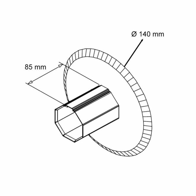 Flasque coulissant Deprat tube octo40 Diam. 140