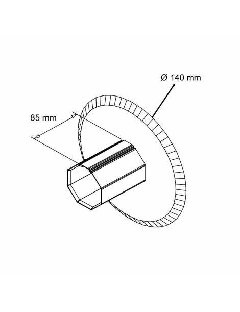 Flasque coulissant Deprat tube octo40 Diam. 140
