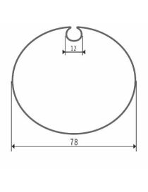 bagues moteur simu Ø60 pour tube rond 78mm à goutte