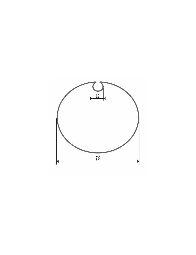 bagues moteur simu Ø60 pour tube rond 78mm à goutte