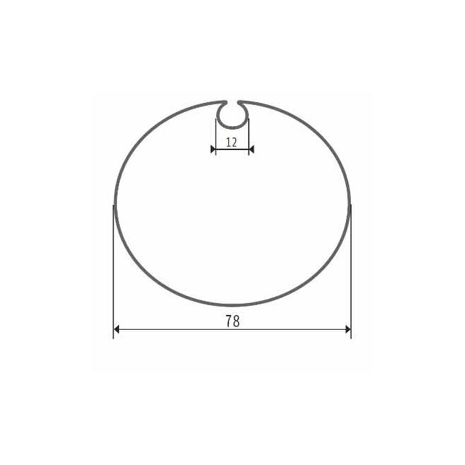 bagues moteur simu Ø60 pour tube rond 78mm à goutte