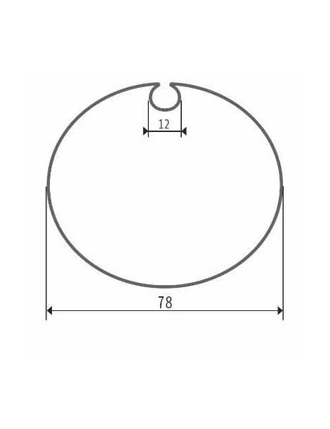 bagues moteur simu Ø60 pour tube rond 78mm à goutte