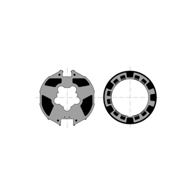 bagues moteur simu Ø60 pour tube rond 85mm à goutte