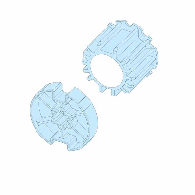 Roue et couronne Rond 78 à goutte pour moteur Becker Roue et couronne Rond 78 à goutte pour moteur Becker