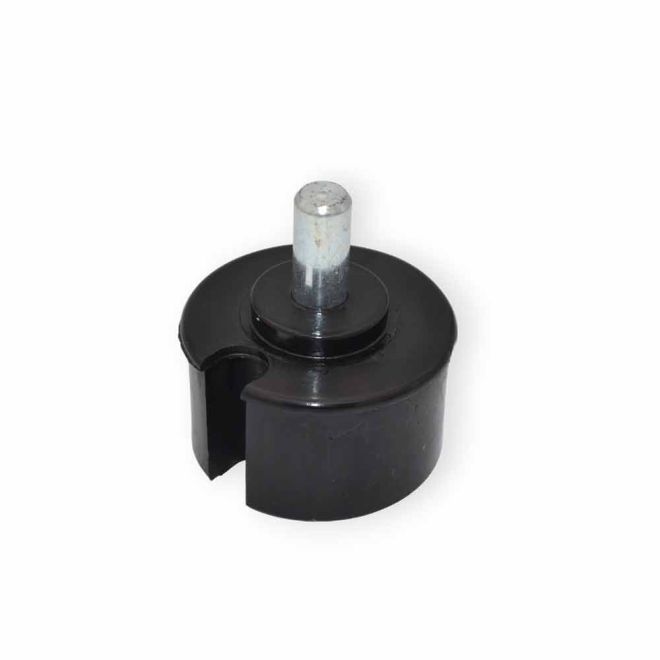 Embout de tube 70 mm à gorge - axe de 12mm mâle