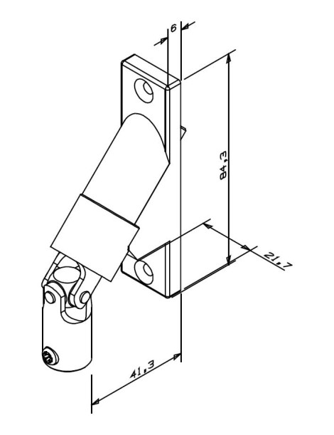 Passe Caisson à 90 degrés Alu 6P10