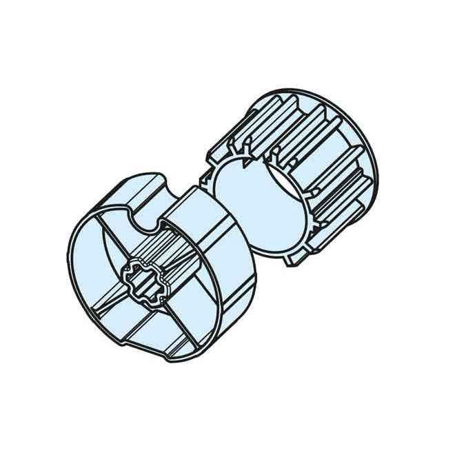 Roue et couronne tube Ø85mm à gorge pour moteur diam. Ø60 Becker Roue et couronne tube Ø85mm à gorge pour moteur diam. Ø60 Becker