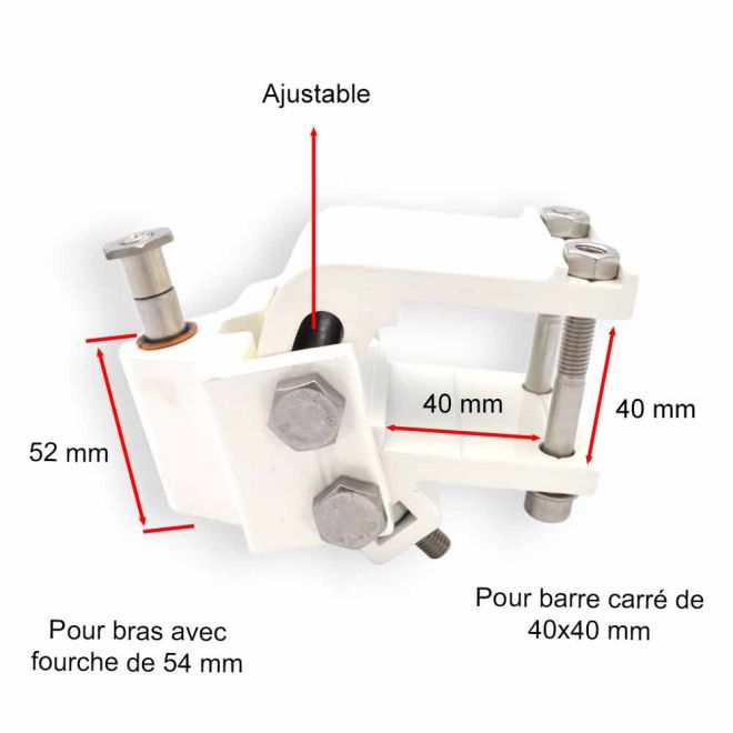 Paire de supports de bras pour store banne 40X40