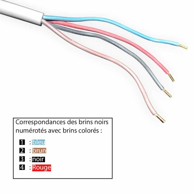 Câble de couleur moteur Becker XL60/8G 24V