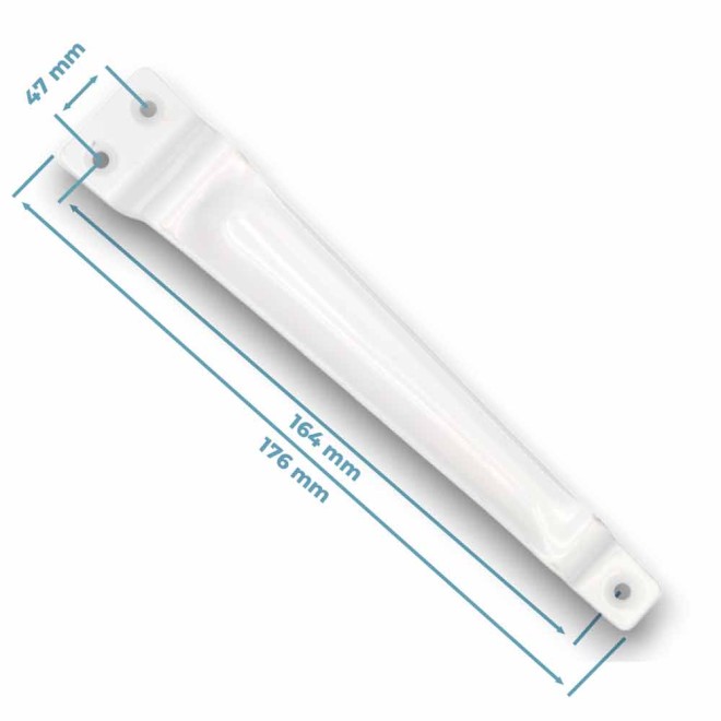 Poignée aluminium Blanc pour porte de garage coulissante