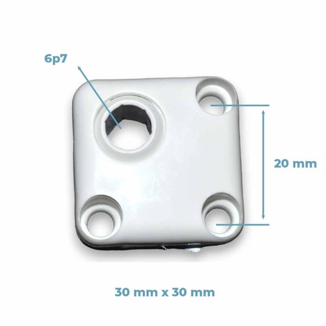 Guide à rotule mini 6p7 à 45 degrés réversible