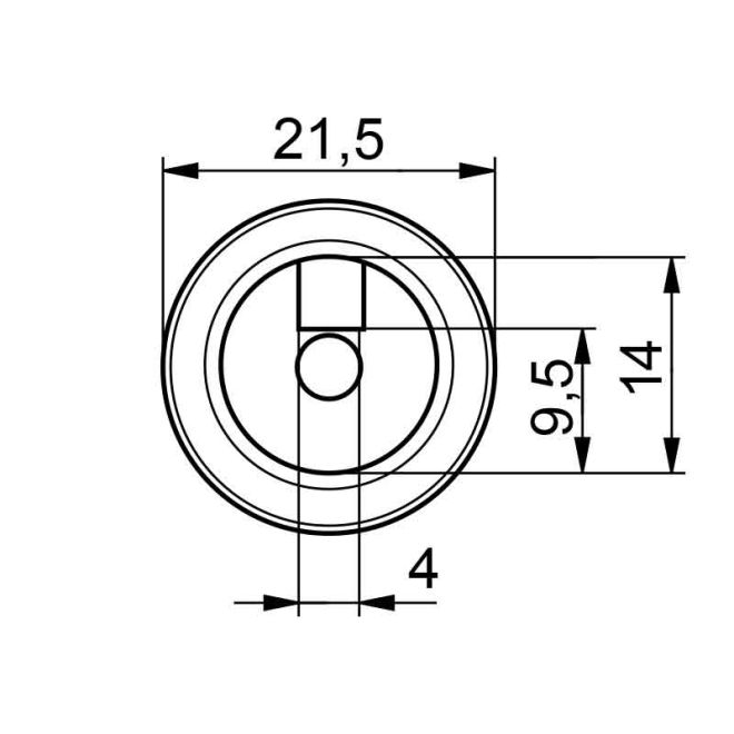Schema tube rainuré 14 mm femelle pour moteur BSO Geiger
