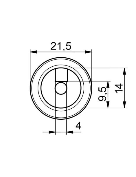 Schema tube rainuré 14 mm femelle pour moteur BSO Geiger