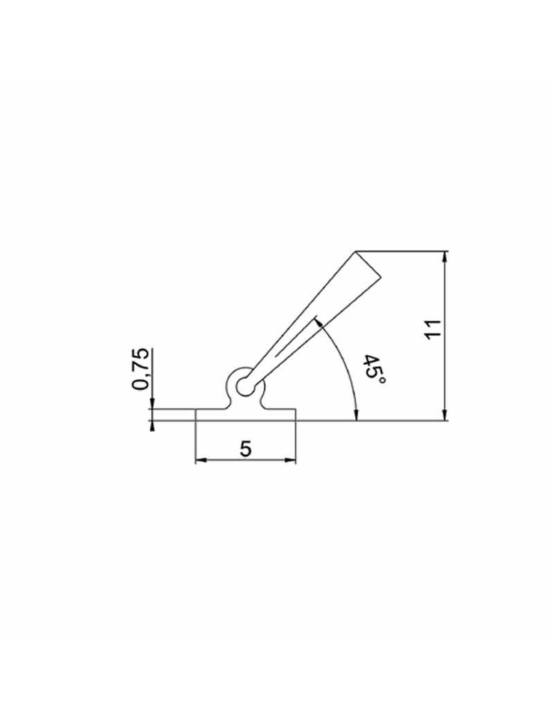 Joint Brosse Anti-vent moustiquaire 6mm x 113mm