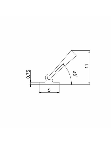 Joint Brosse Anti-vent moustiquaire 6mm x 113mm