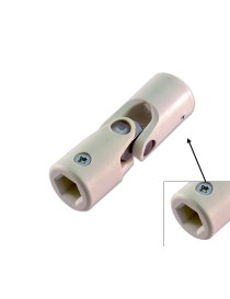 Genouillère Volet Roulant 6P10-6P10 en polyamide Blanc