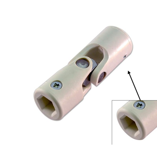 Genouillère Volet Roulant 6P10-6P10 en polyamide Blanc