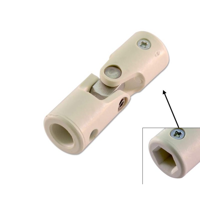Genouillère Volet roulant 6P10-Ø12 en polyamide Blanc
