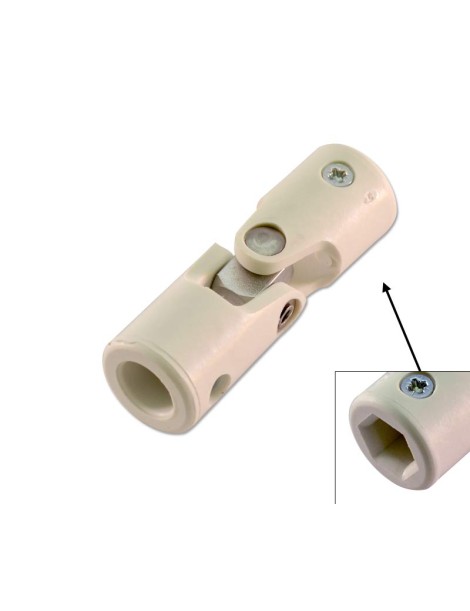 Genouillère  Volet roulant 6P10-Ø12 en polyamide Blanc