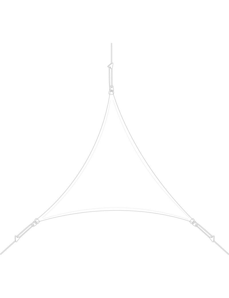 Voile d'ombrage Easysail triangulaire 3x3x3m coloris Blanc