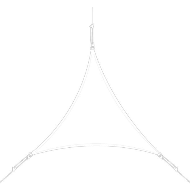 Voile d'ombrage Easysail triangulaire 3x3x3m coloris Blanc