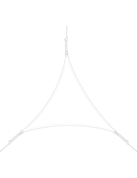 Voile d'ombrage Easysail triangulaire 3x3x3m coloris Blanc