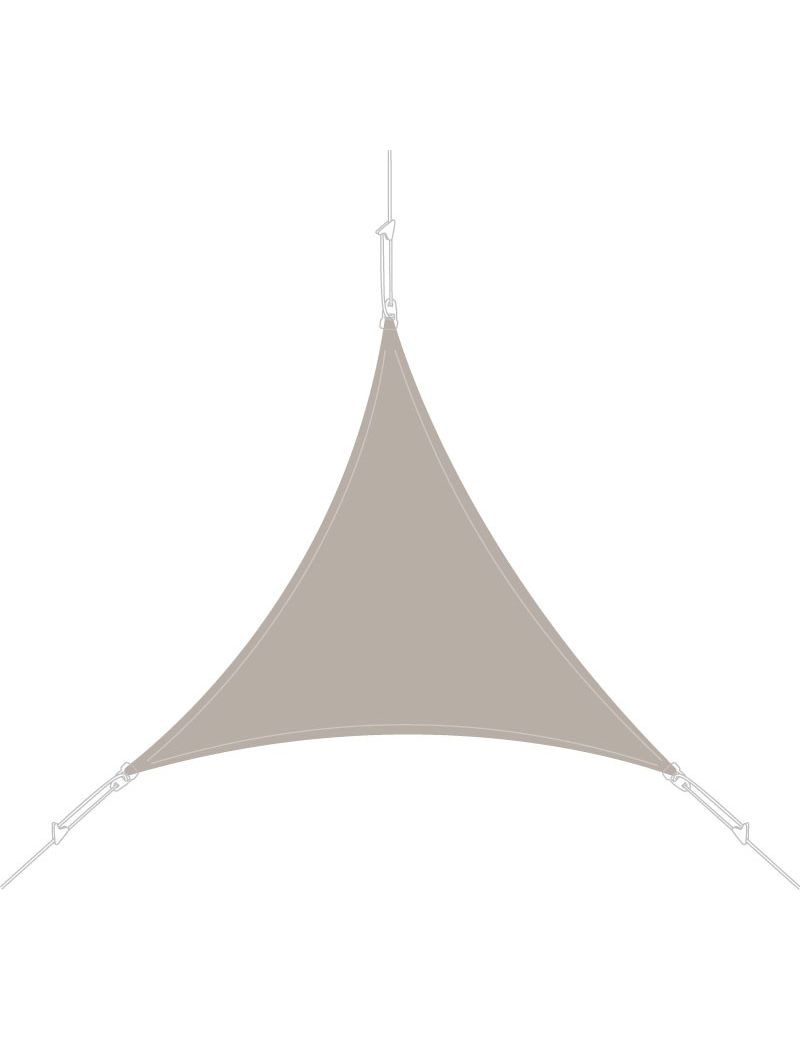 Voile d'ombrage Easysail triangulaire 3x3x3m coloris Taupe