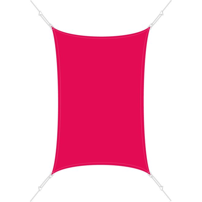 Voile d'ombrage Easysail Rectangulaire 2x3m coloris Framboise
