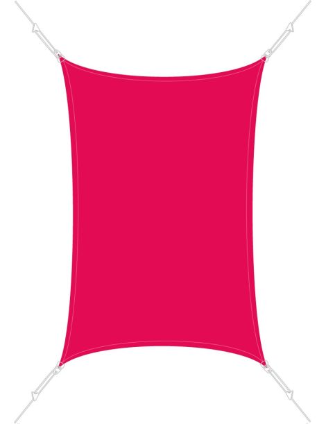 Voile d'ombrage Easysail Rectangulaire 2x3m coloris Framboise