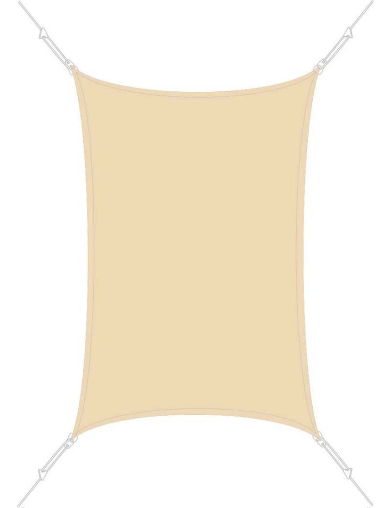 Voile d'ombrage Easysail Rectangulaire 2x3m coloris Sable