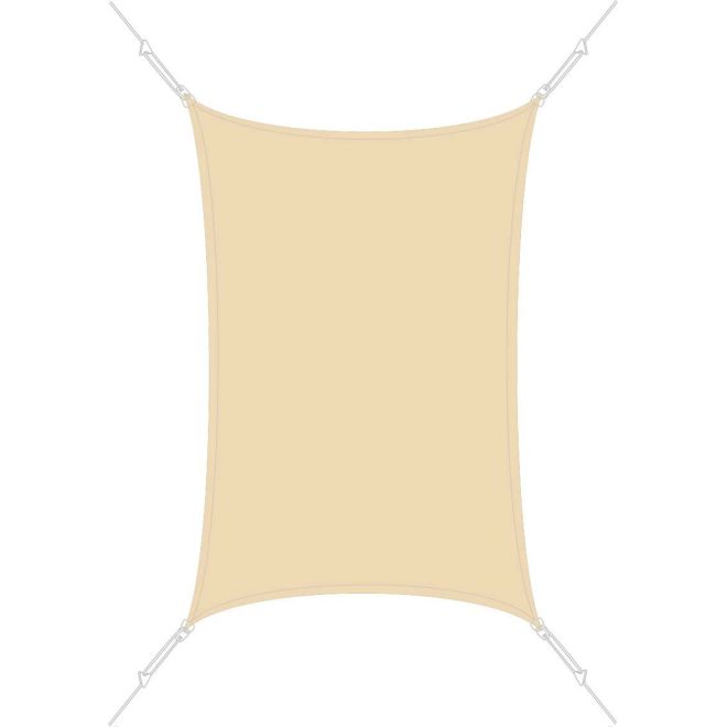 Voile d'ombrage Easysail Rectangulaire 2x3m coloris Sable