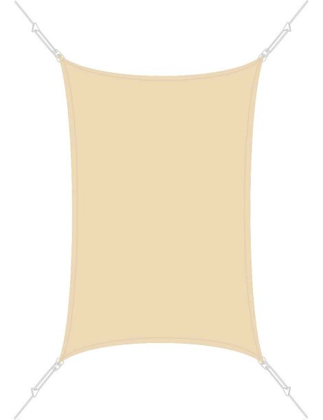 Voile d'ombrage Easysail Rectangulaire 2x3m coloris Sable