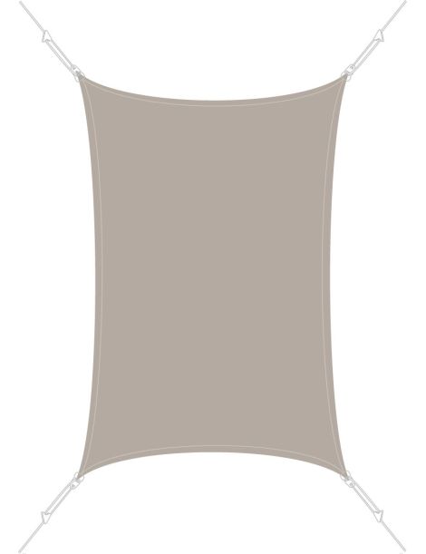 Voile d'ombrage Easysail Rectangulaire 2x3m coloris Taupe