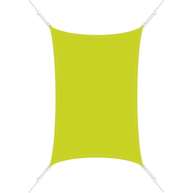 Voile d'ombrage Easysail Rectangulaire 2x3m coloris Vert anis