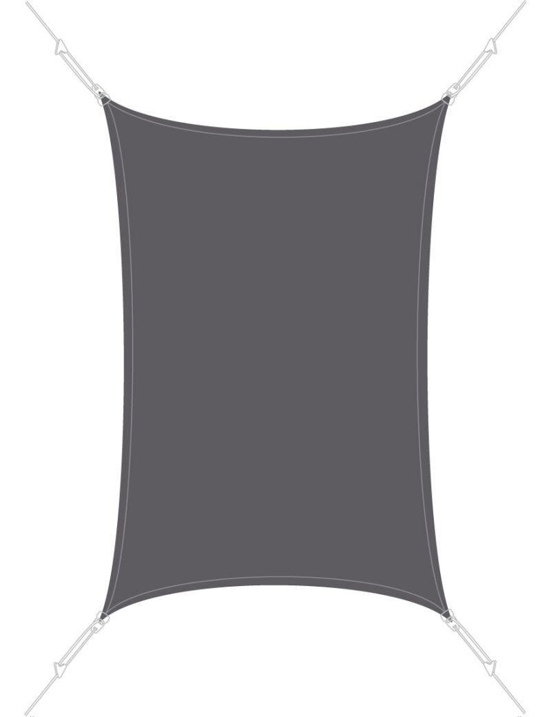 Voile d'ombrage Easysail Rectangulaire 2x3m coloris Ardoise