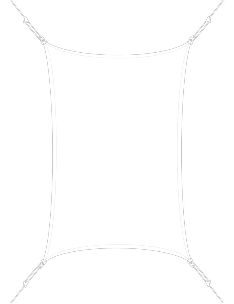 Voile d'ombrage Easysail Rectangulaire 2x3m coloris Blanc