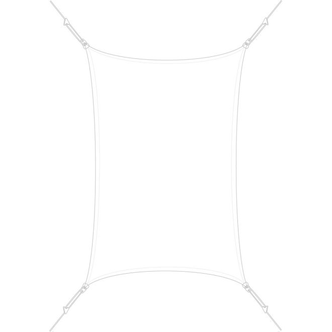Voile d'ombrage Easysail Rectangulaire 2x3m coloris Blanc