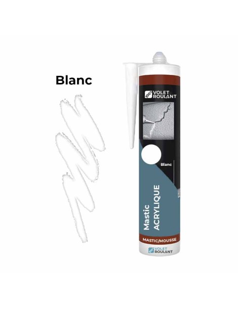 Mastic Acrylique Blanc RAL 9016 - 310ML qualité Professionnel