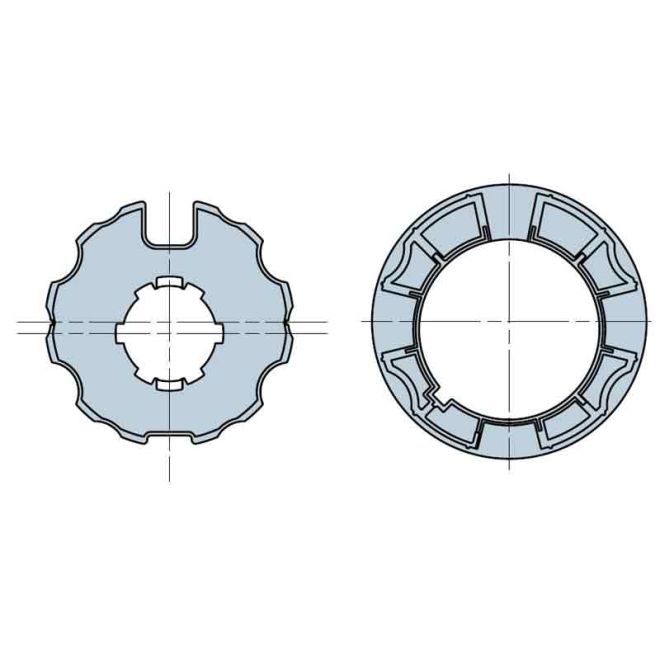 Roue et couronne Ogive 70 pour moteur Nice Roue et couronne Ogive 70 pour moteur Nice