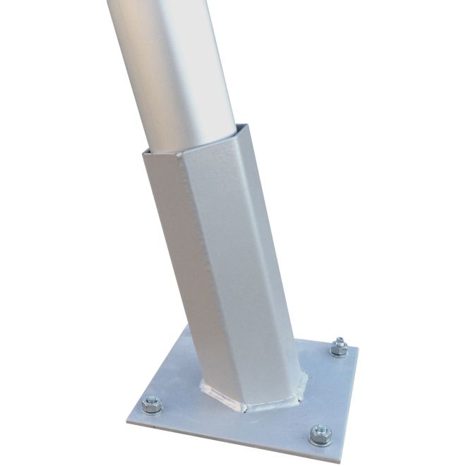 Mât pour voile d'ombrage sur platine à sceller 2,5m