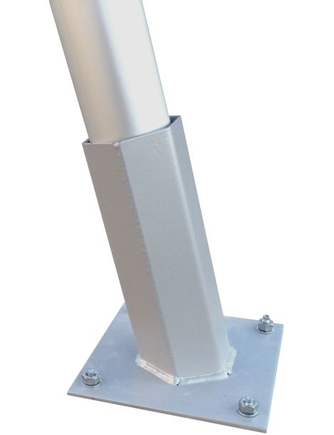 Mât pour voile d'ombrage sur platine à sceller 2,5m