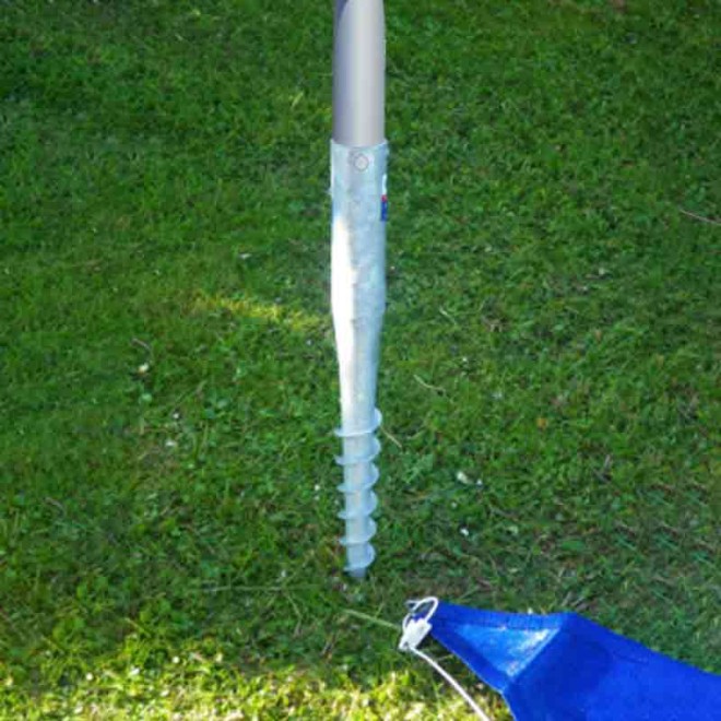 Mât pour voile d'ombrage à visser dans le sol 2,5m