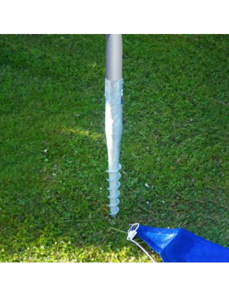 Mât pour voile d'ombrage à visser dans le sol 2,5m