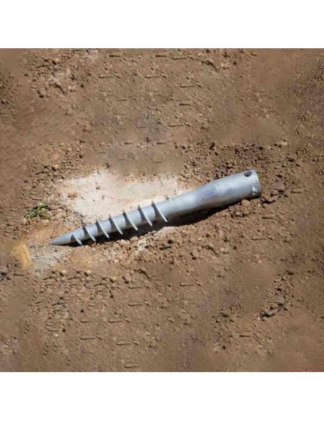 Mât pour voile d'ombrage à visser dans le sol 2,5m