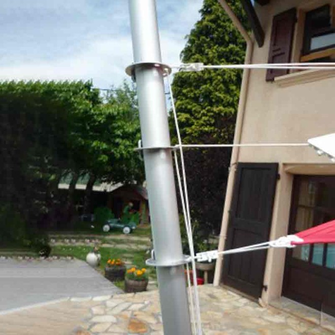 Schéma Bagues de tractions de mât pour voile d'ombrage